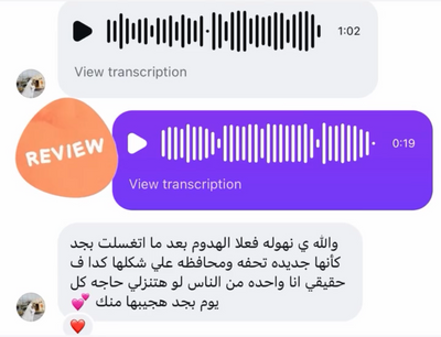 Customer review screenshot